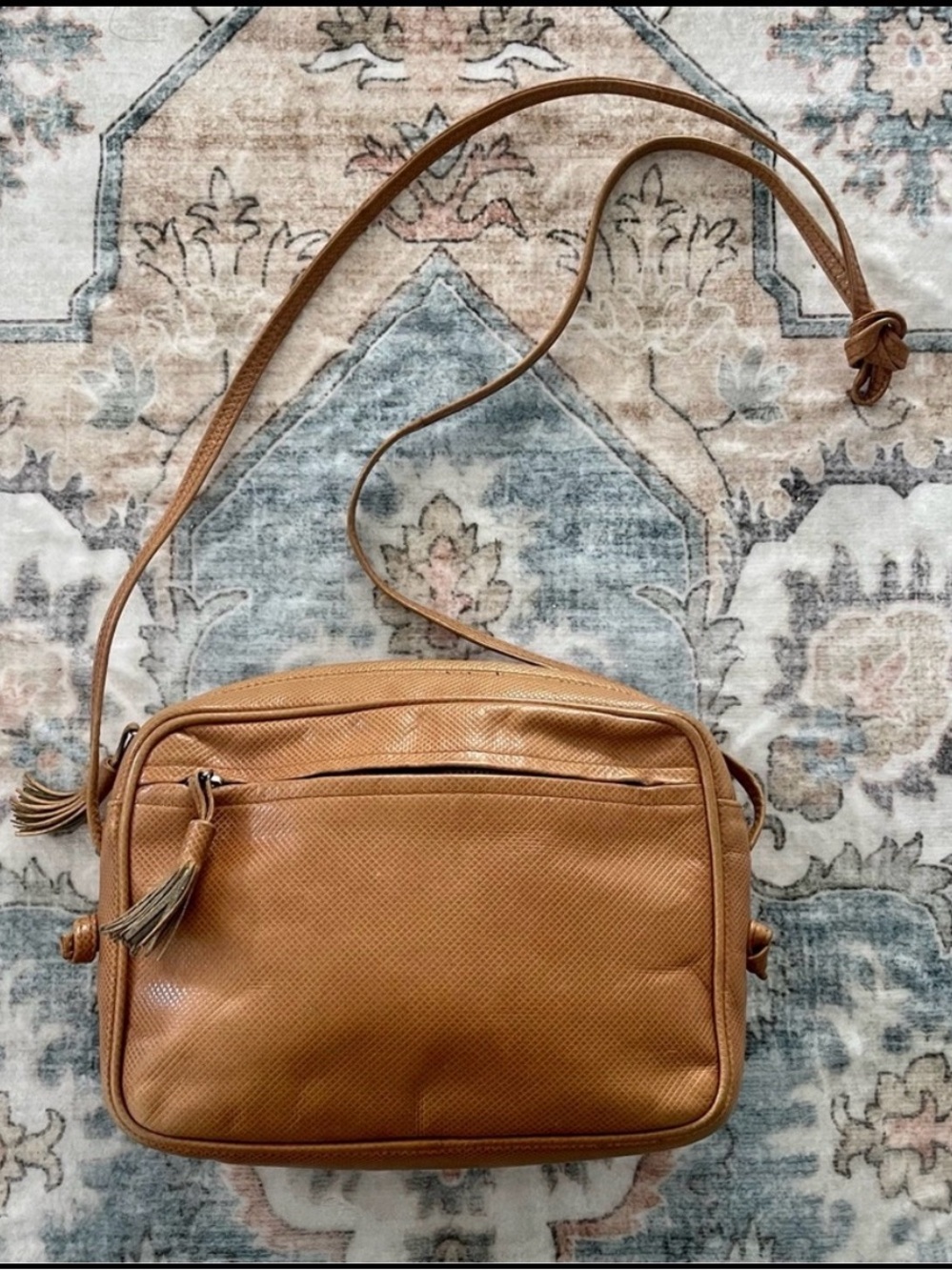 Bottega Veneta Tan Leather Crossbody Bag